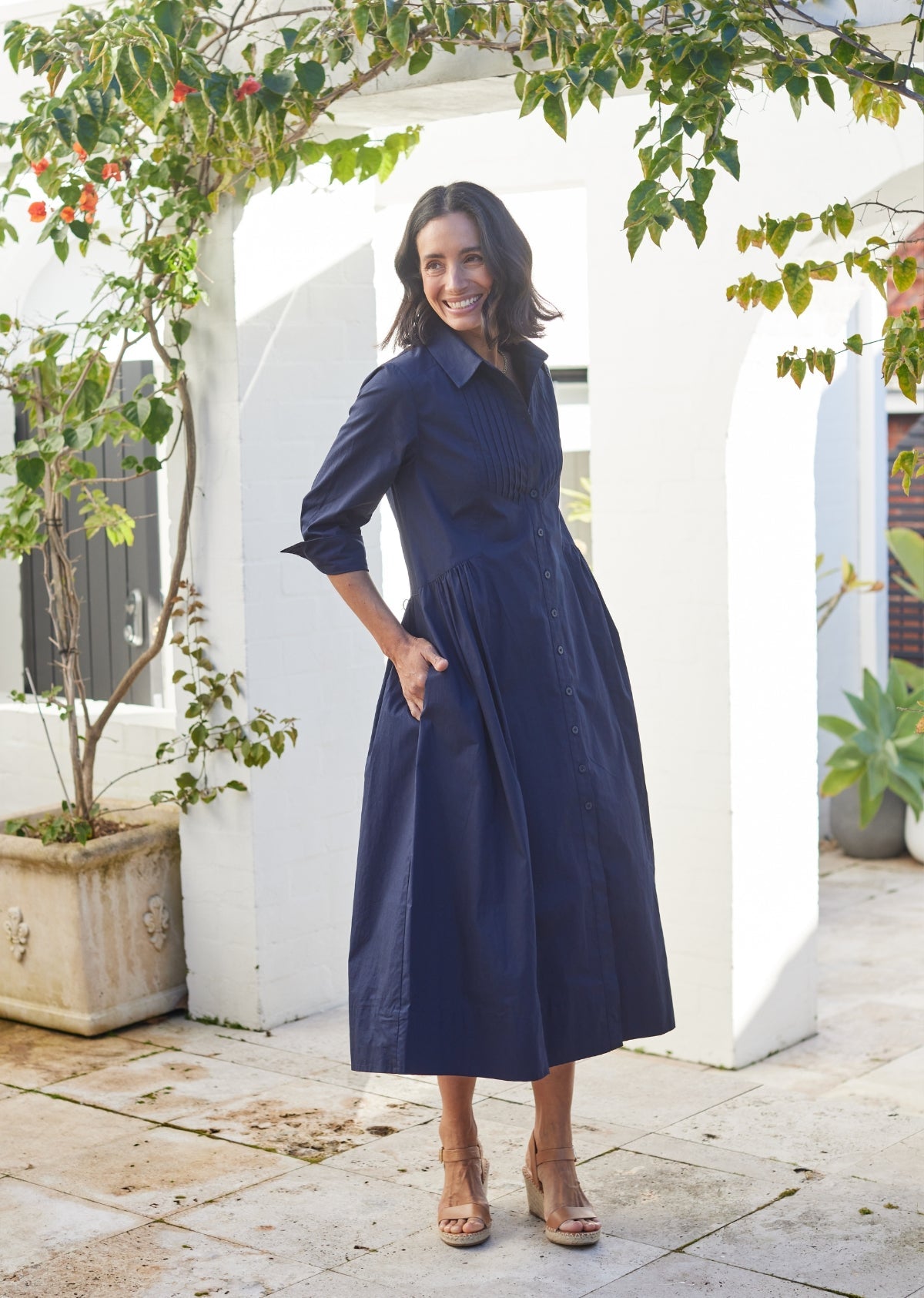 SUSIE SHIRTDRESS - FRENCH NAVY - PETITE