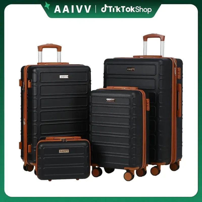 4 Piece Expandable Hardshell Luggage Set