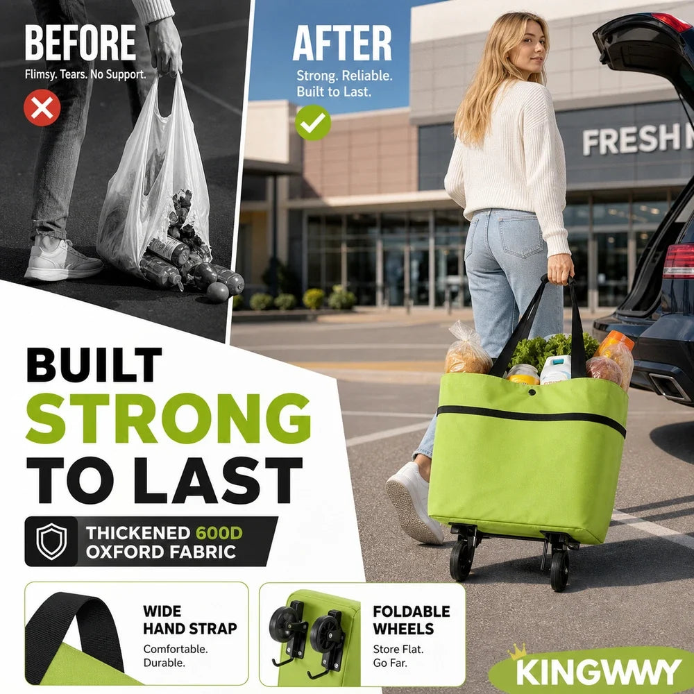 Foldable Rolling Shopping Cart