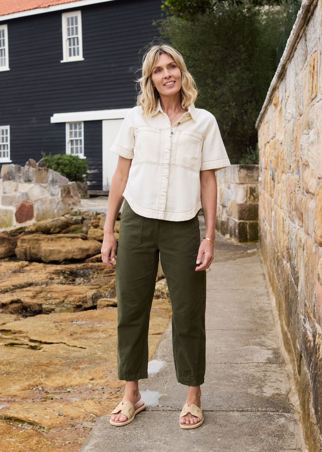 SADIE DENIM SHIRT - ECRU