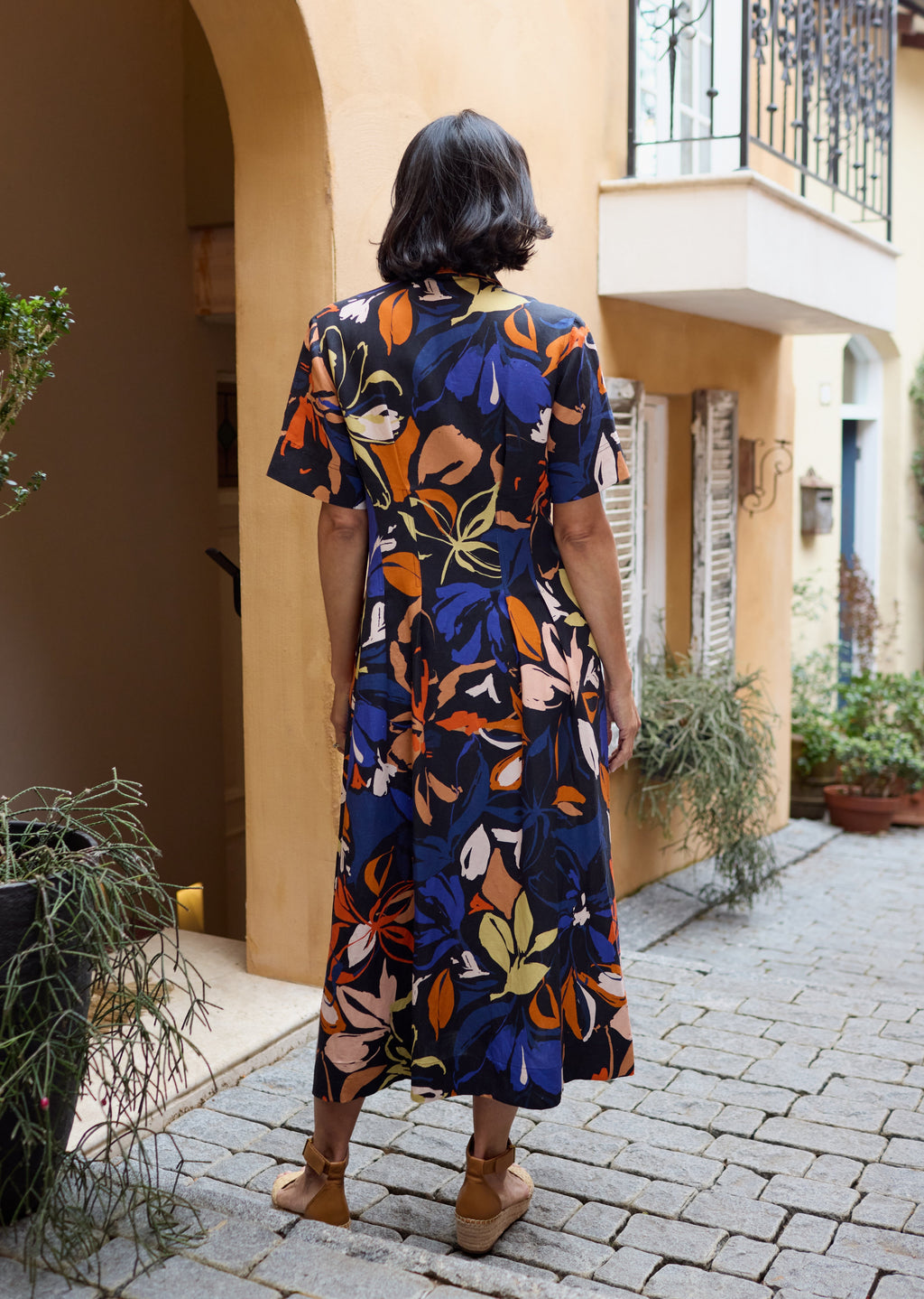 CLEO MIDI DRESS - MAISIE PRINT - PETITE