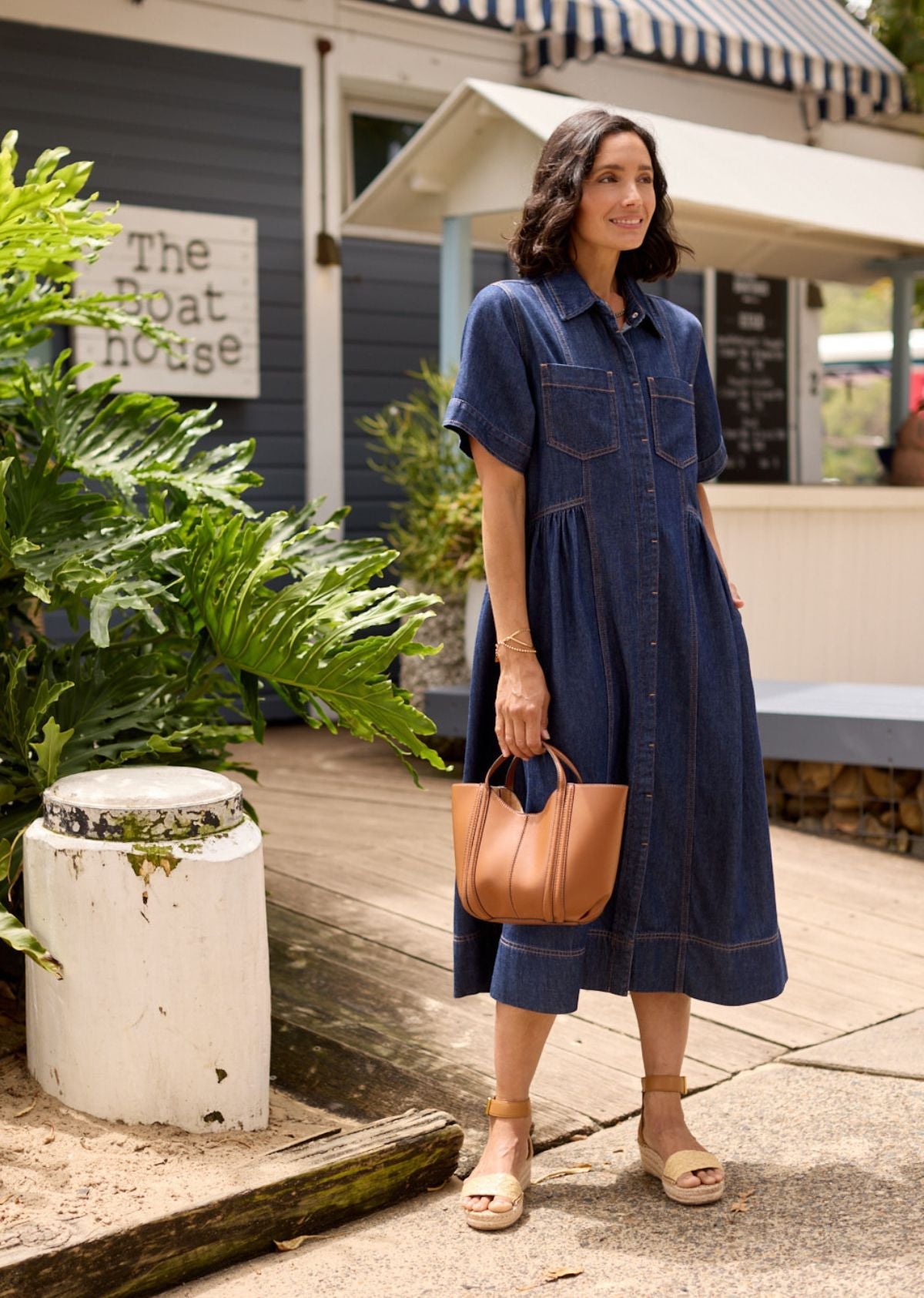 MONTANA DENIM SHIRTDRESS - INDIGO - PETITE