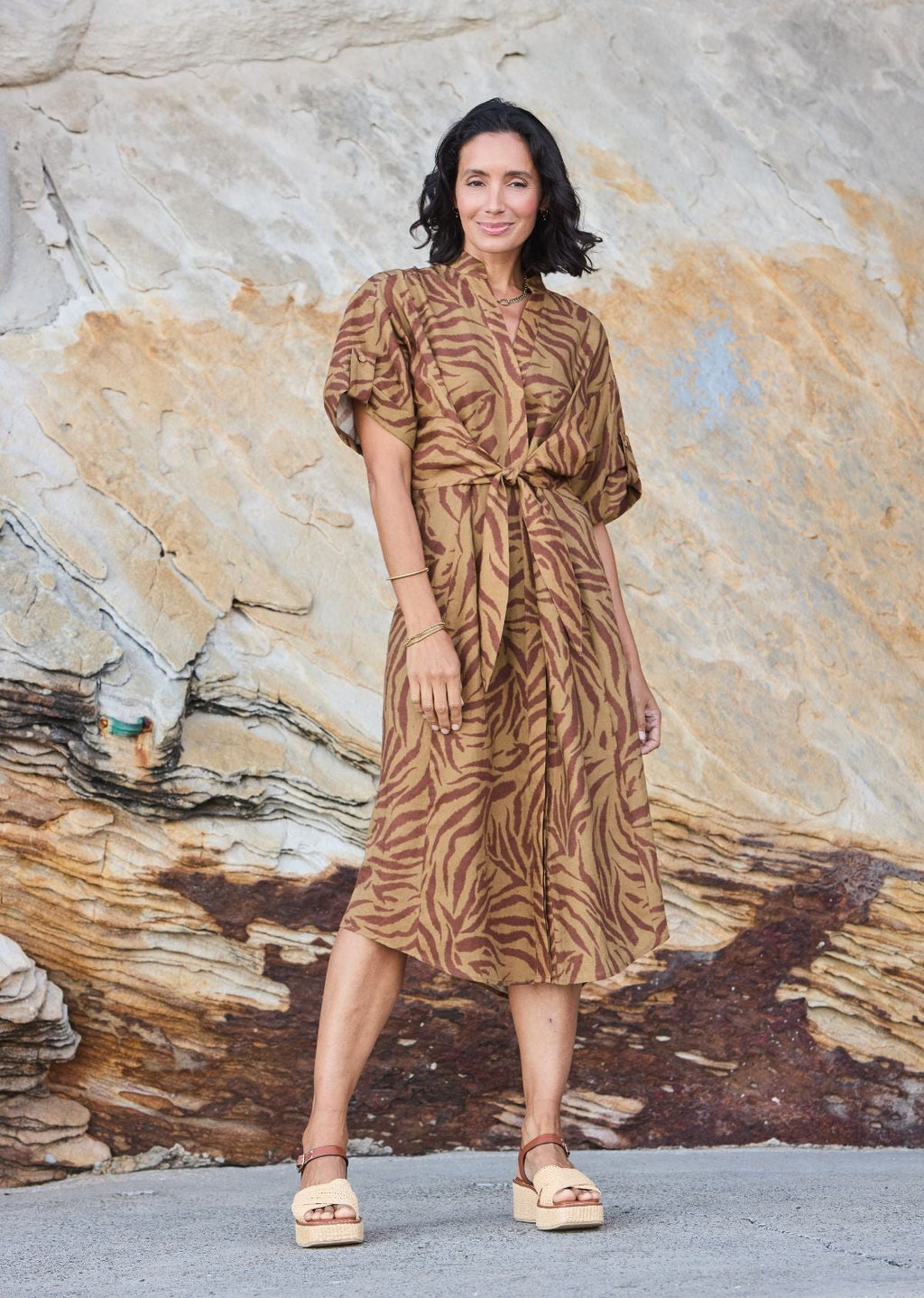 CHLOE MIDI DRESS - AZURA PRINT