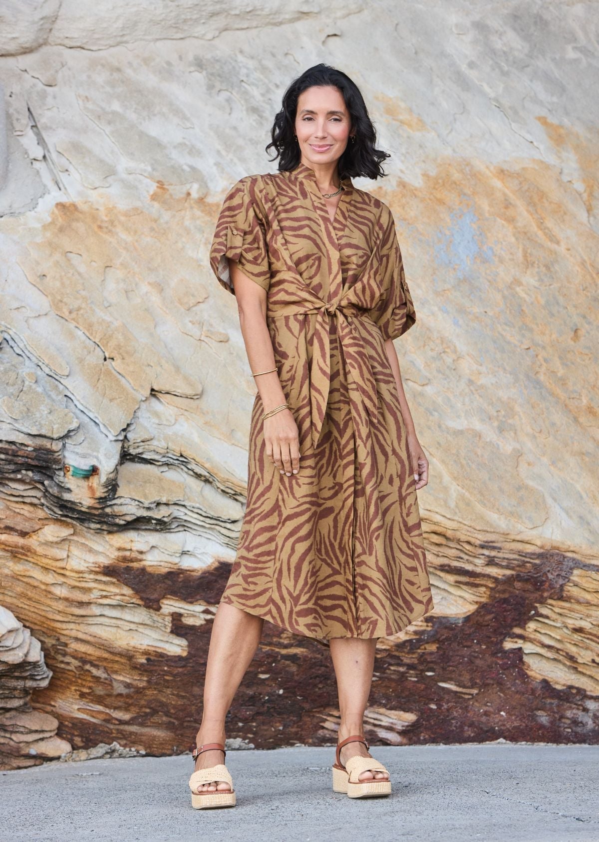 CHLOE MIDI DRESS - AZURA PRINT