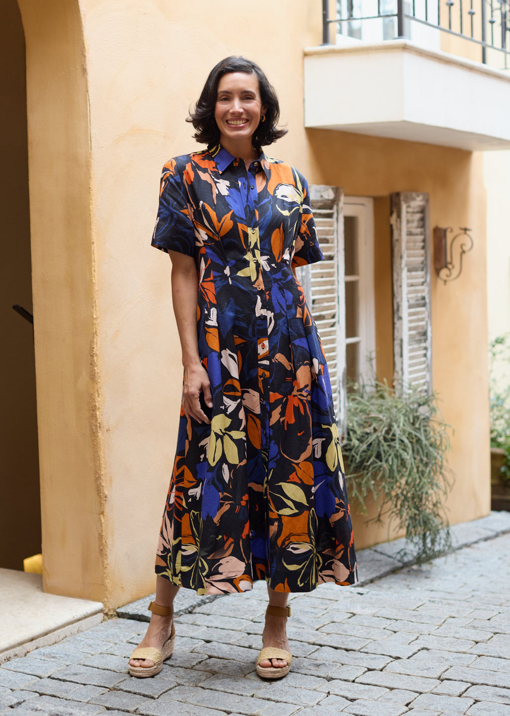 CLEO MIDI DRESS - MAISIE PRINT - PETITE