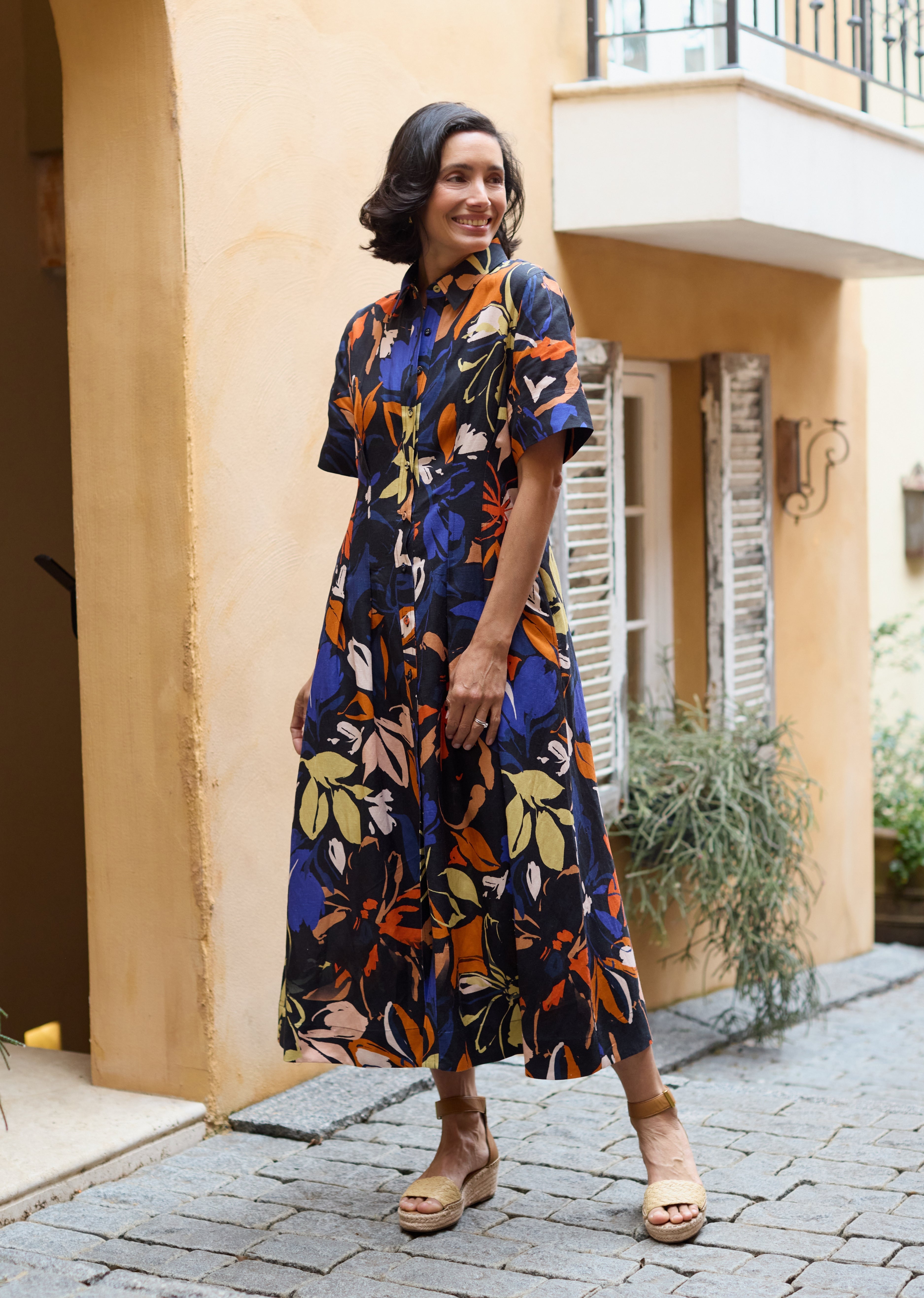 CLEO MIDI DRESS - MAISIE PRINT - PETITE