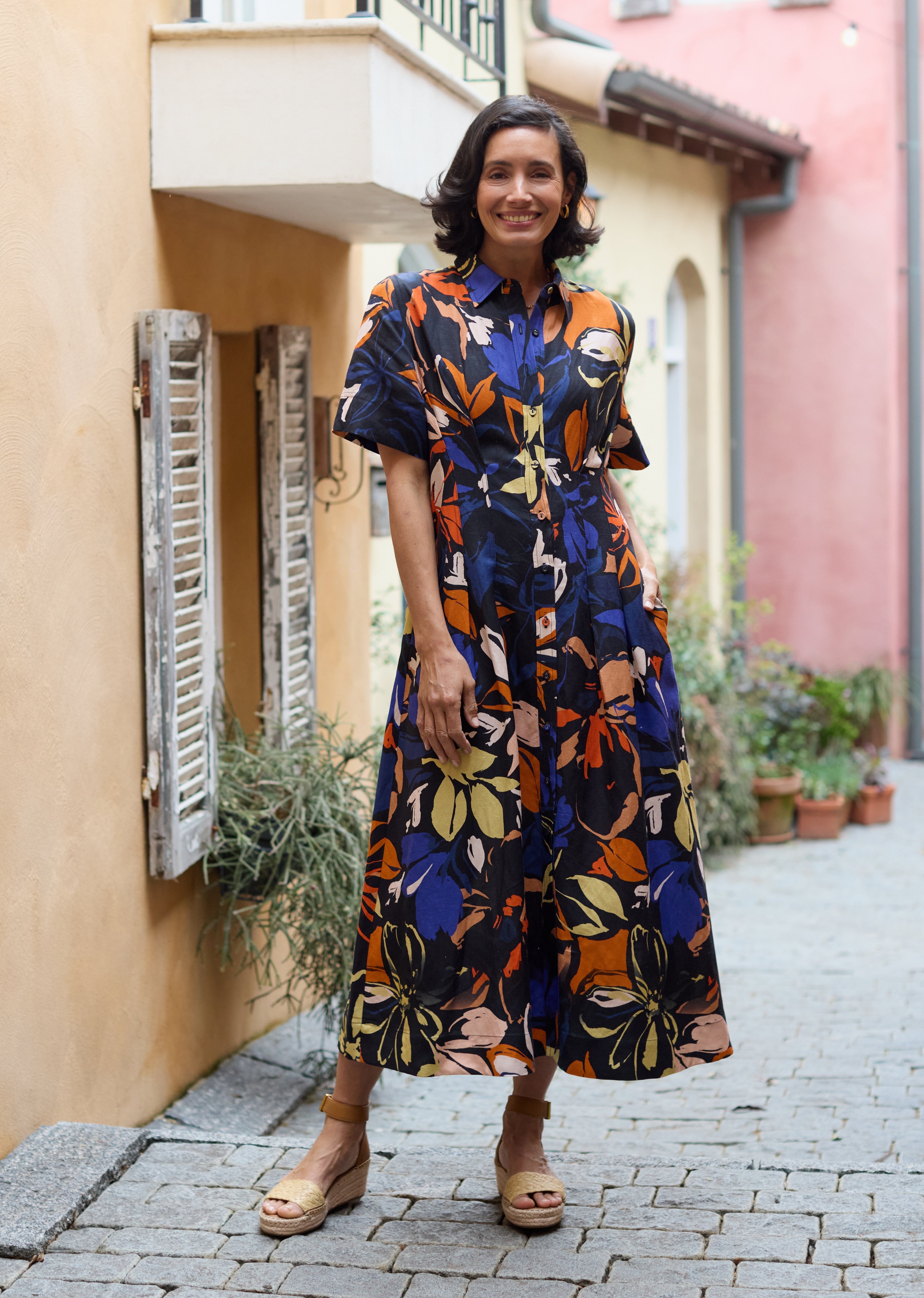 CLEO MIDI DRESS - MAISIE PRINT - PETITE