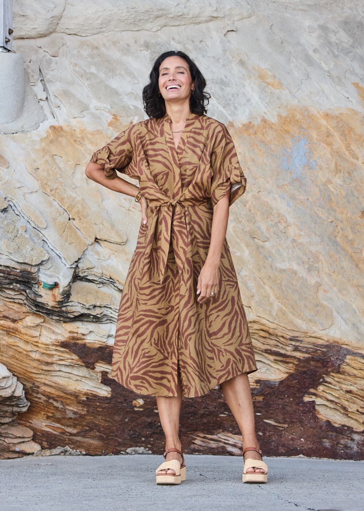 CHLOE MIDI DRESS - AZURA PRINT