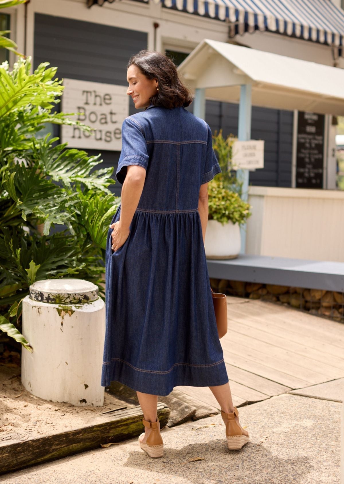MONTANA DENIM SHIRTDRESS - INDIGO - PETITE