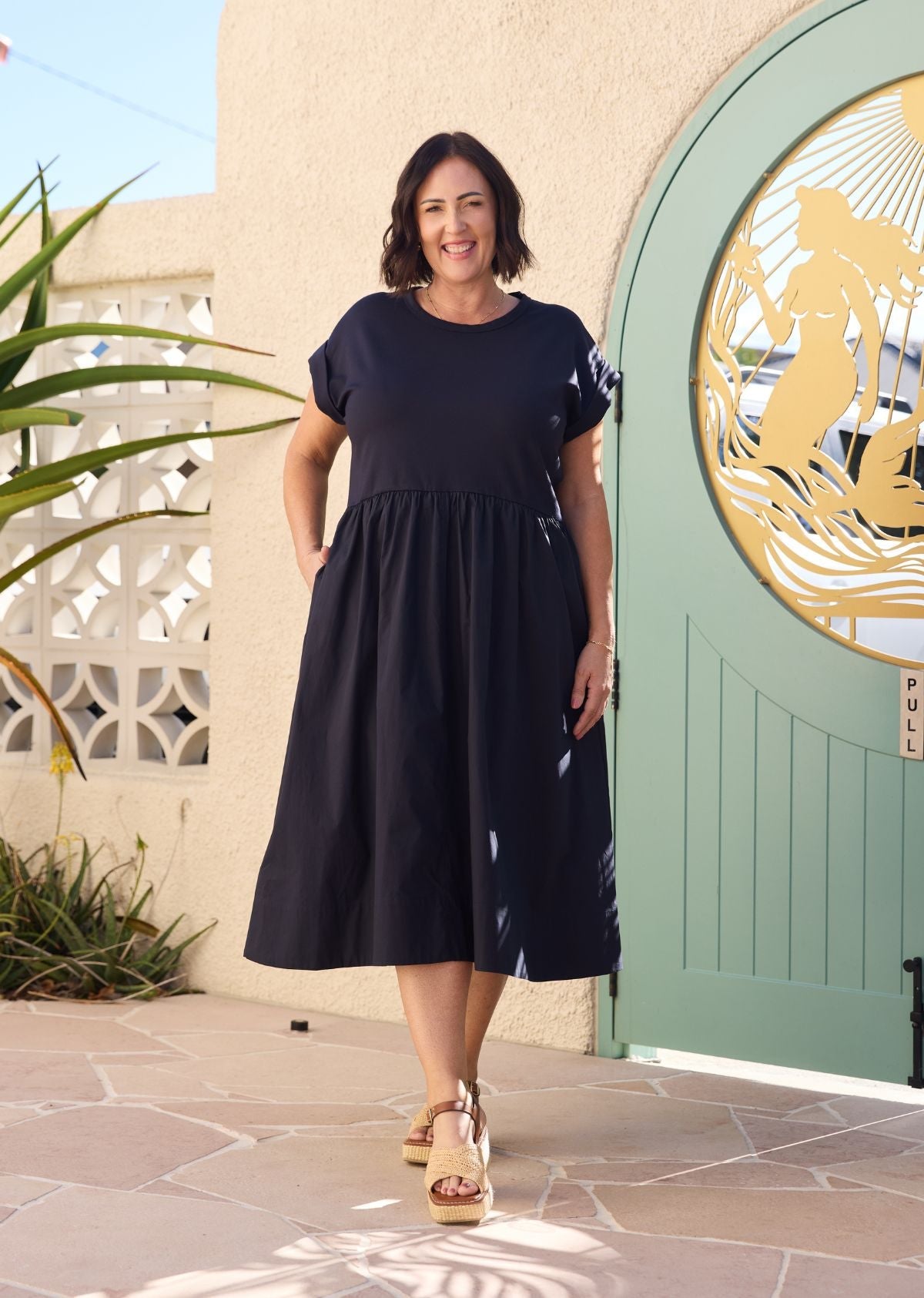 GRETA MIDI DRESS - FRENCH NAVY - PETITE