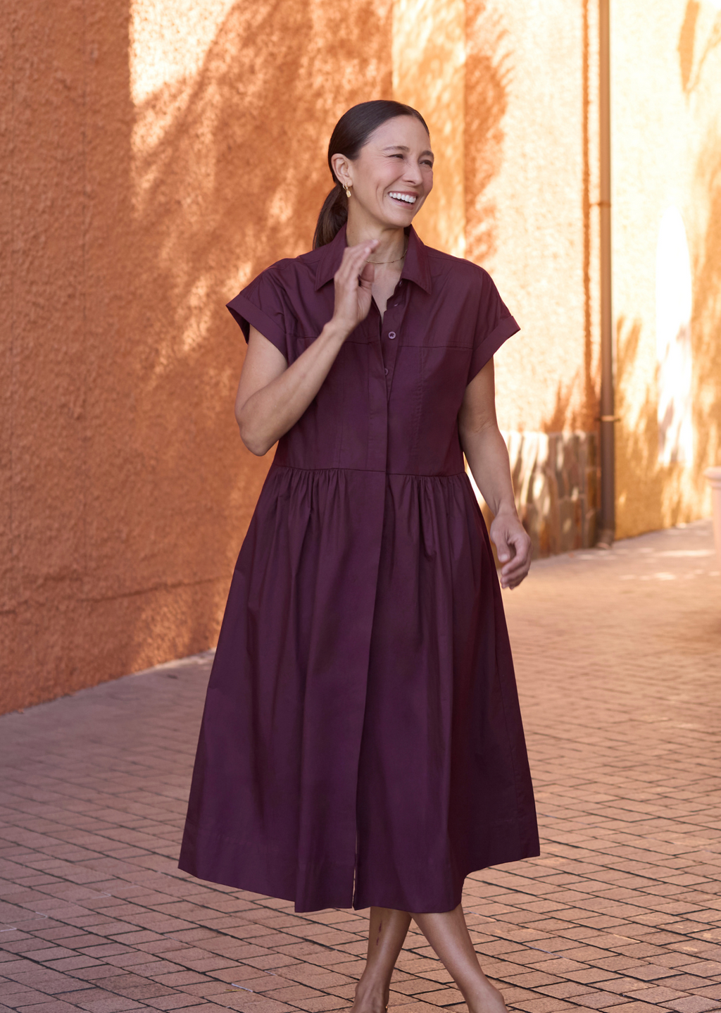 HARPER SHIRTDRESS - WINE