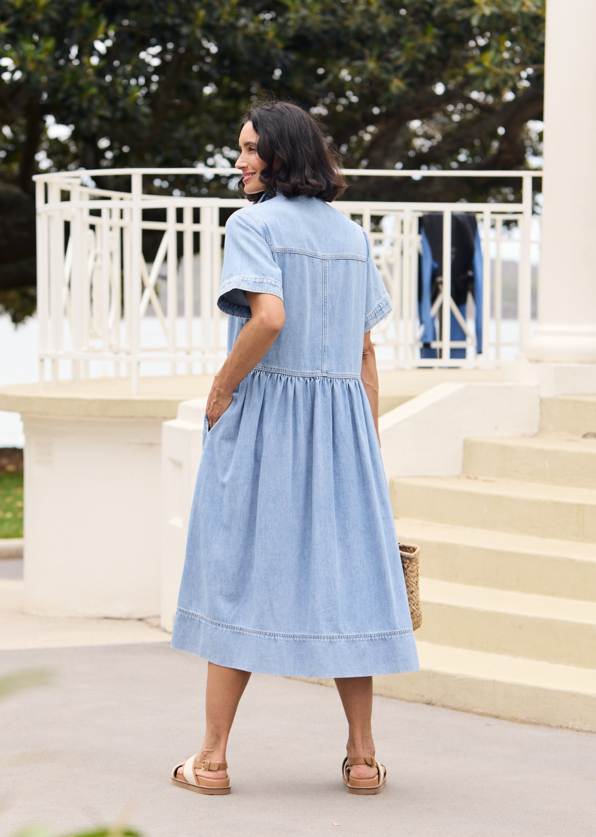 MONTANA DENIM SHIRTDRESS - LIGHT BLUE - PETITE