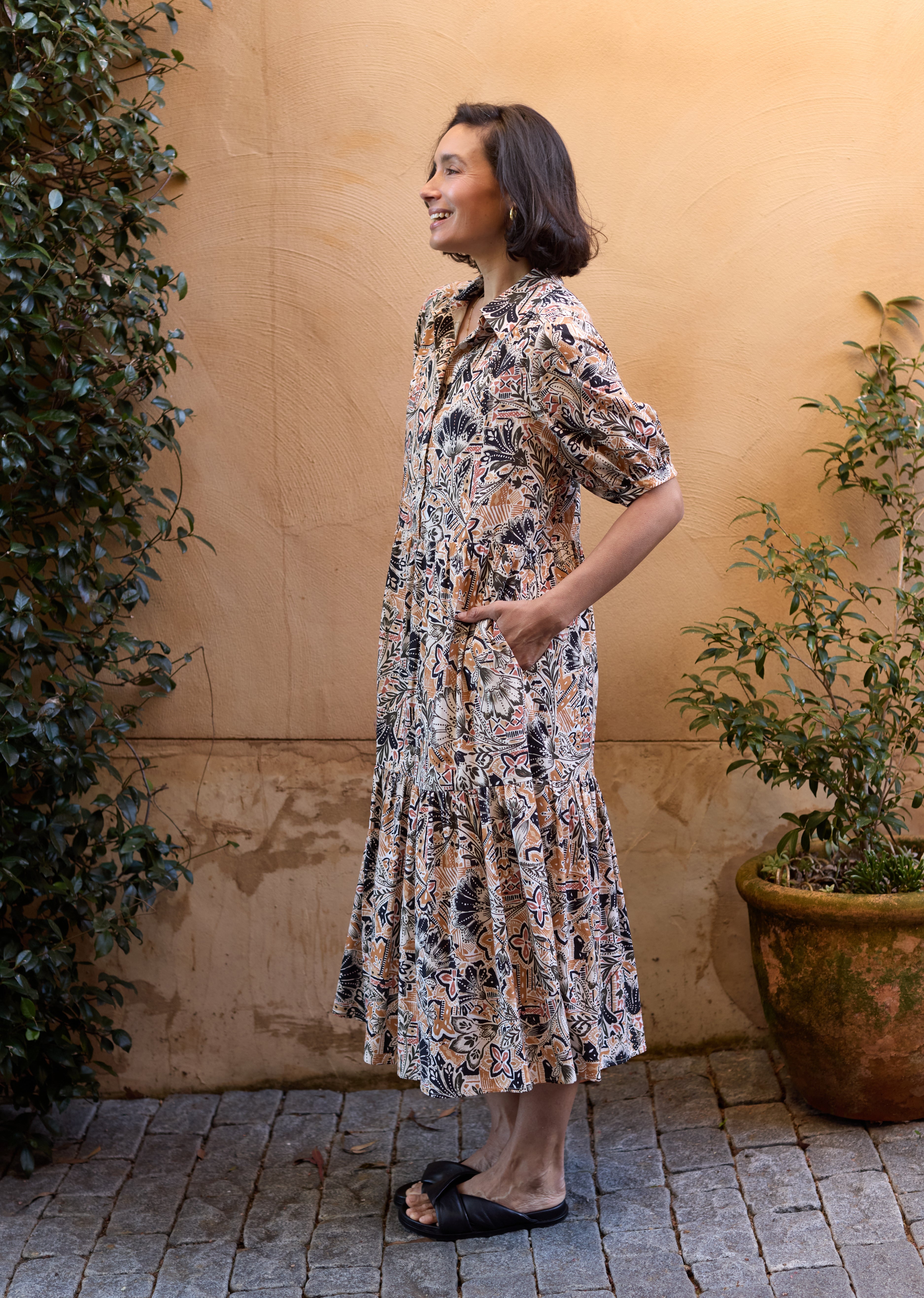 MARNIE PRINT DRESS - ZAHARA PRINT - PETITE