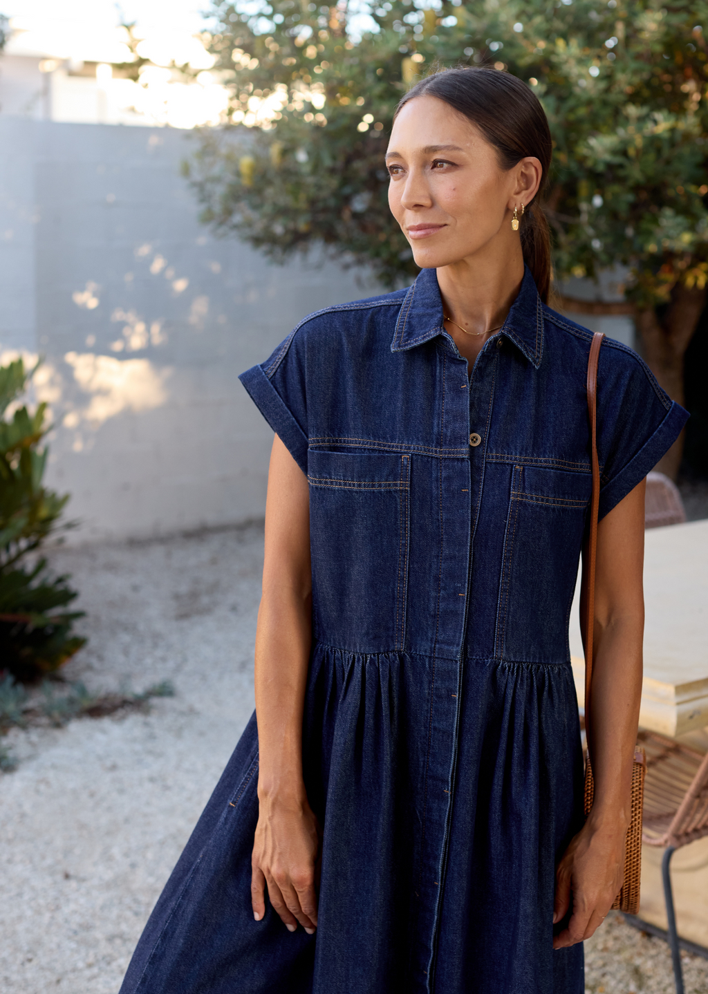 HARPER DENIM DRESS - INDIGO