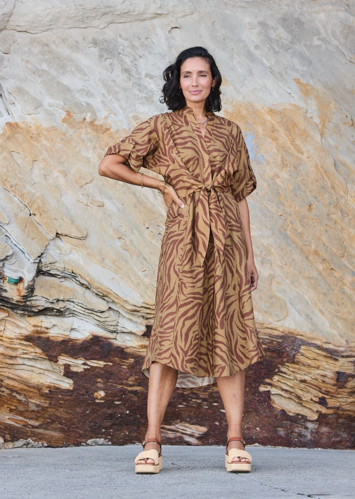 CHLOE MIDI DRESS - AZURA PRINT
