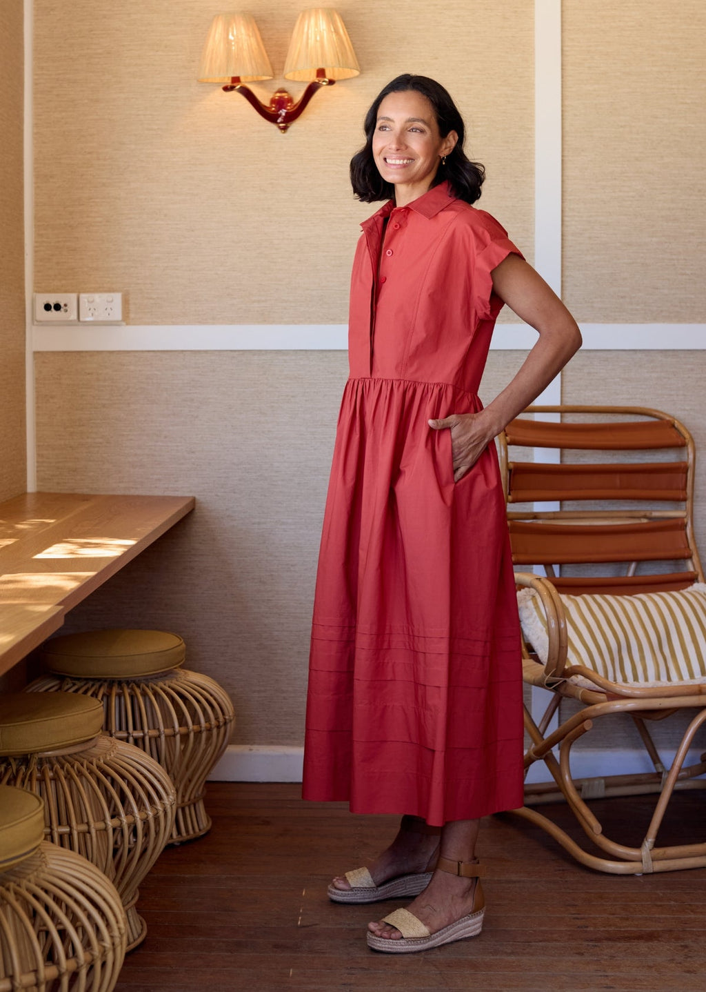 GRACIE SHIRTDRESS - TUSCAN ROSE