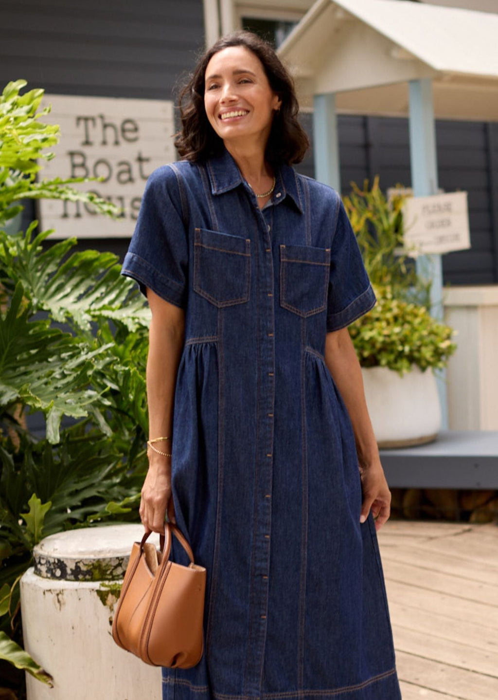MONTANA DENIM SHIRTDRESS - INDIGO - PETITE