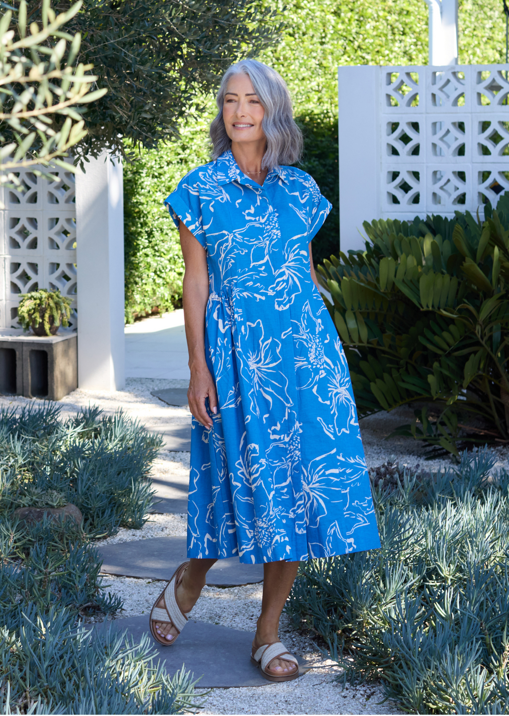 MARGOT SHIRTDRESS - ARCADIA PRINT - PETITE