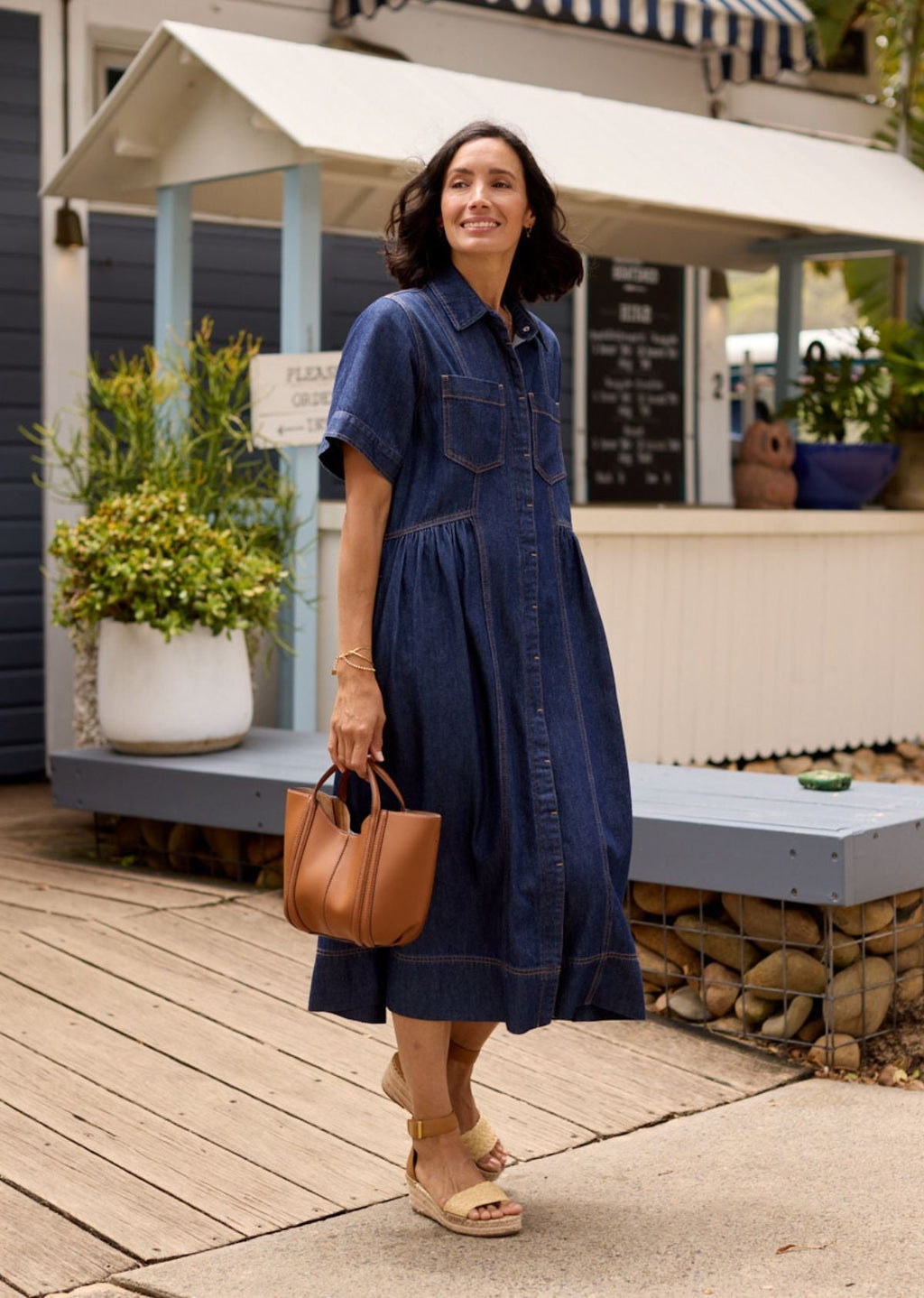 MONTANA DENIM SHIRTDRESS - INDIGO - PETITE