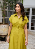MILLY SHIRTDRESS - CHARTRUESE