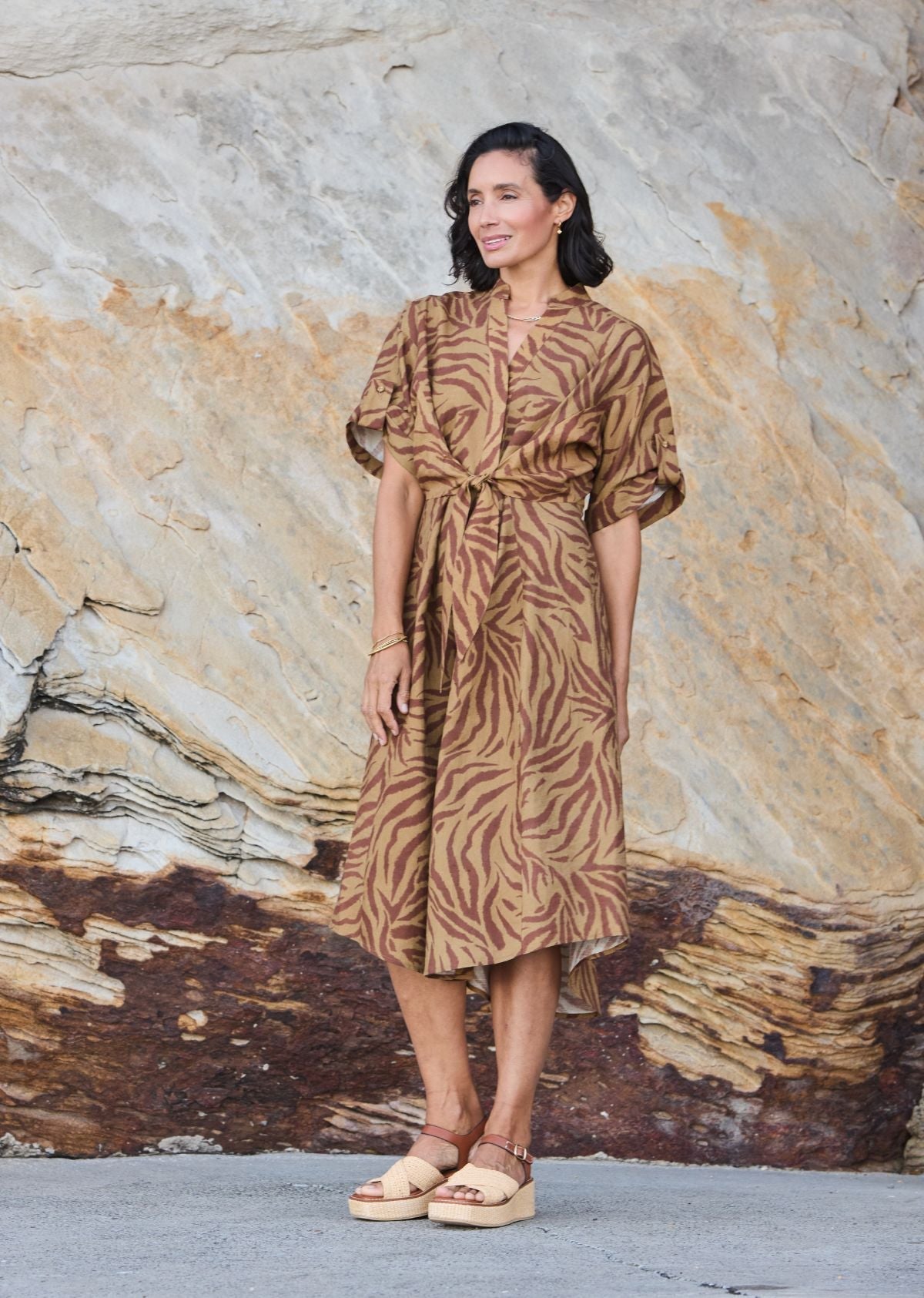 CHLOE MIDI DRESS - AZURA PRINT