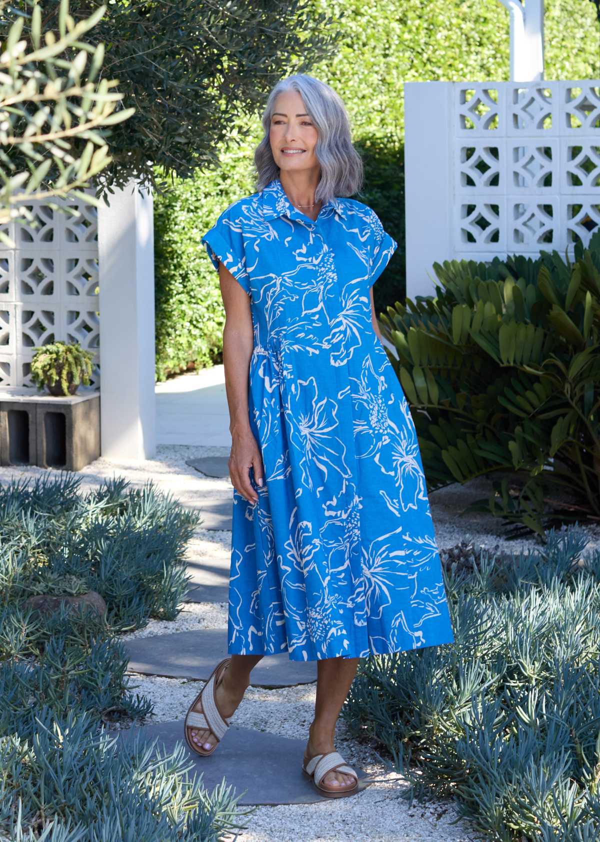 MARGOT SHIRTDRESS - ARCADIA PRINT - PETITE