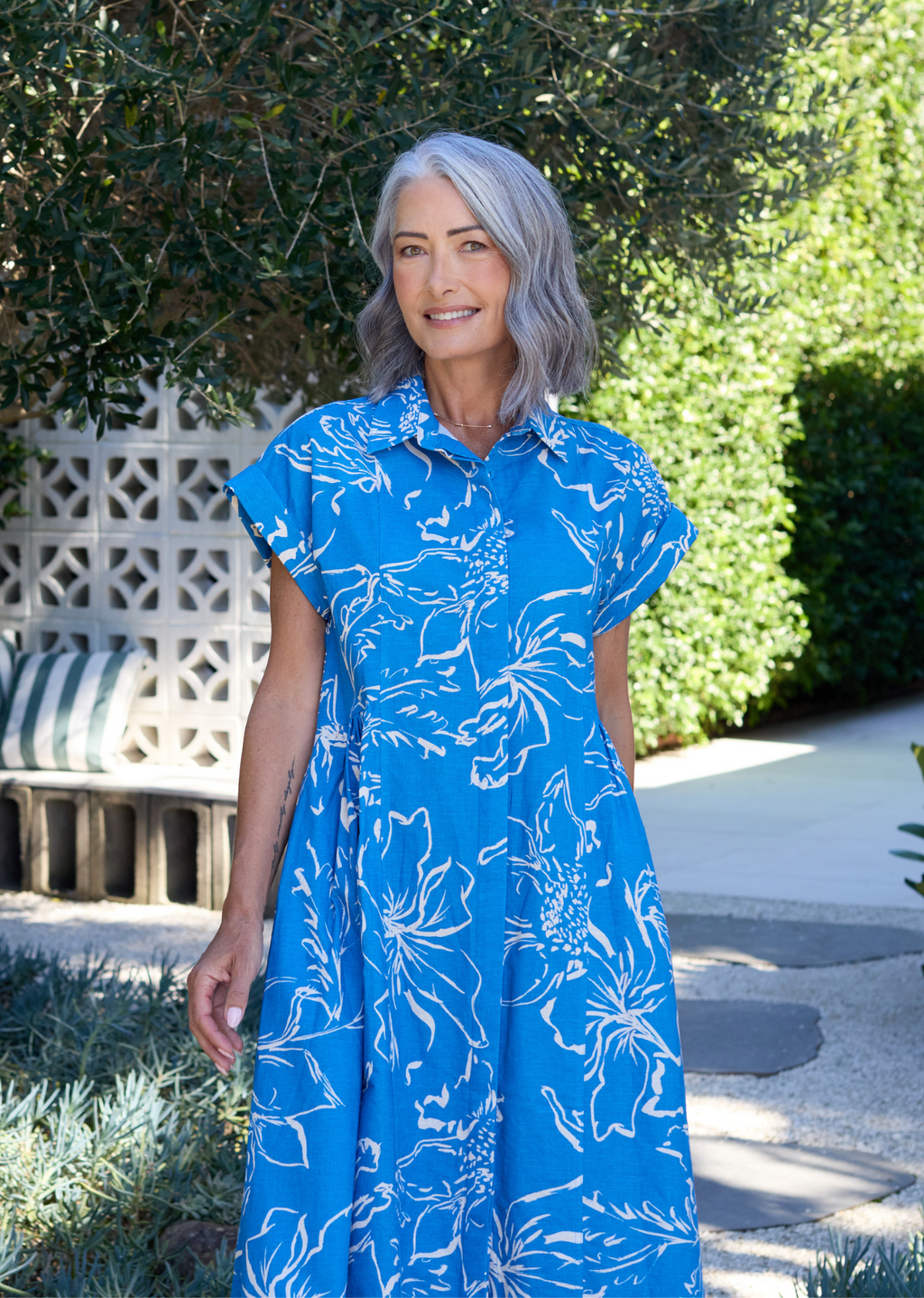 MARGOT SHIRTDRESS - ARCADIA PRINT - PETITE