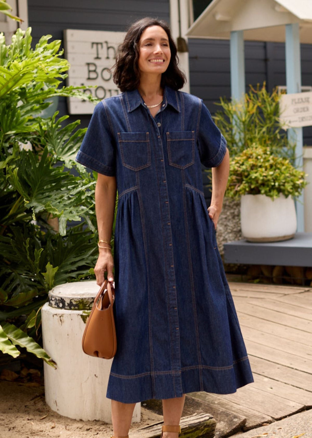 MONTANA DENIM SHIRTDRESS - INDIGO - PETITE