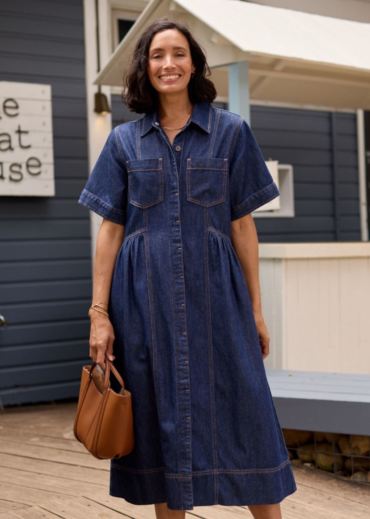 MONTANA DENIM SHIRTDRESS - INDIGO - PETITE
