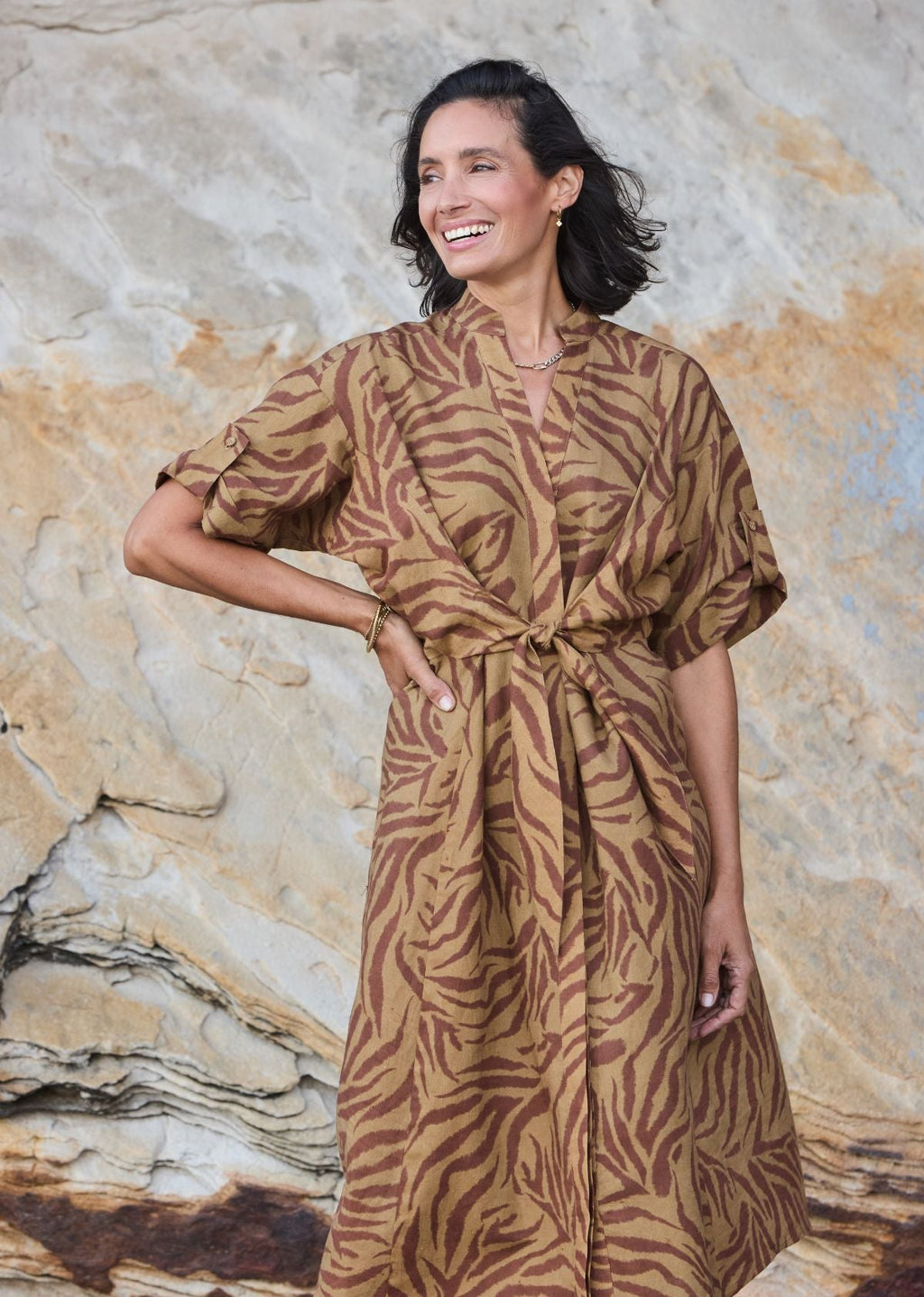 CHLOE MIDI DRESS - AZURA PRINT