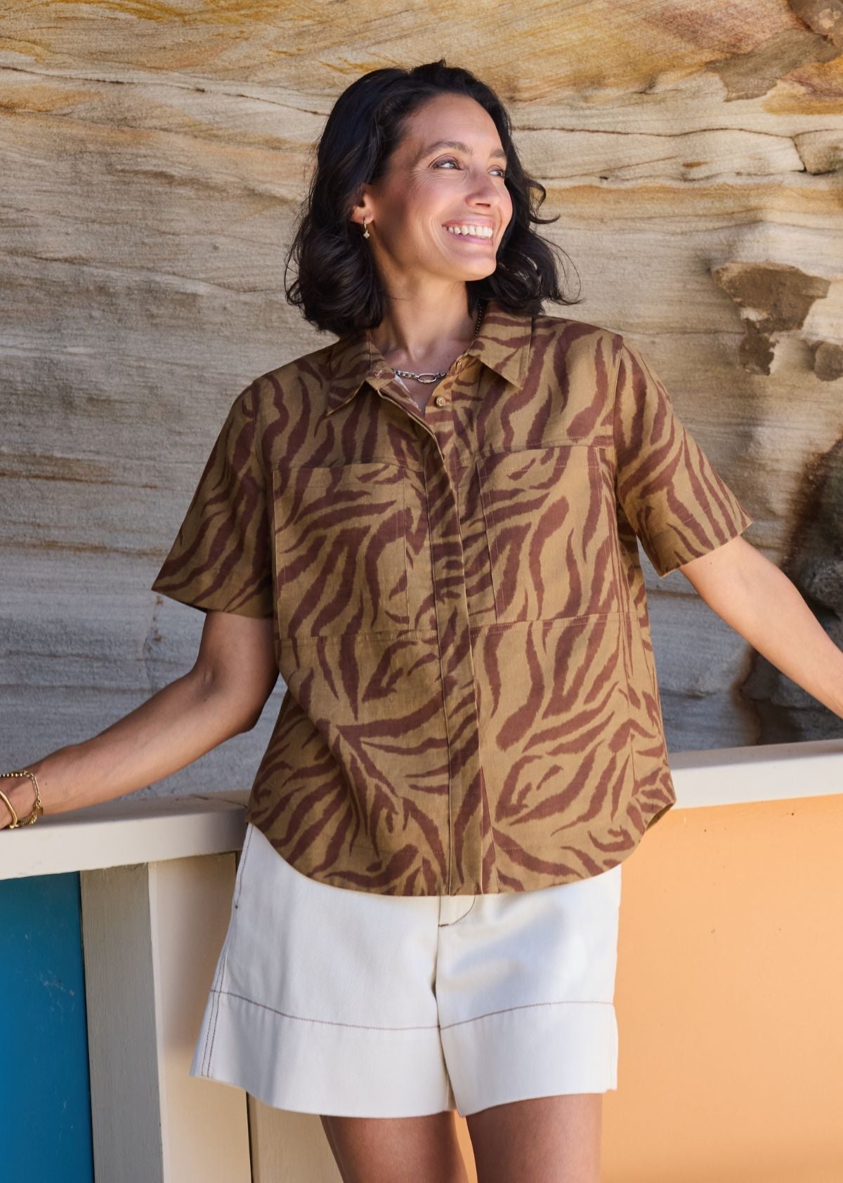 SADIE SHIRT - AZURA PRINT