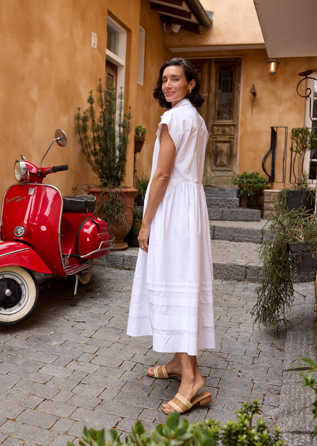 GRACIE SHIRTDRESS - WHITE