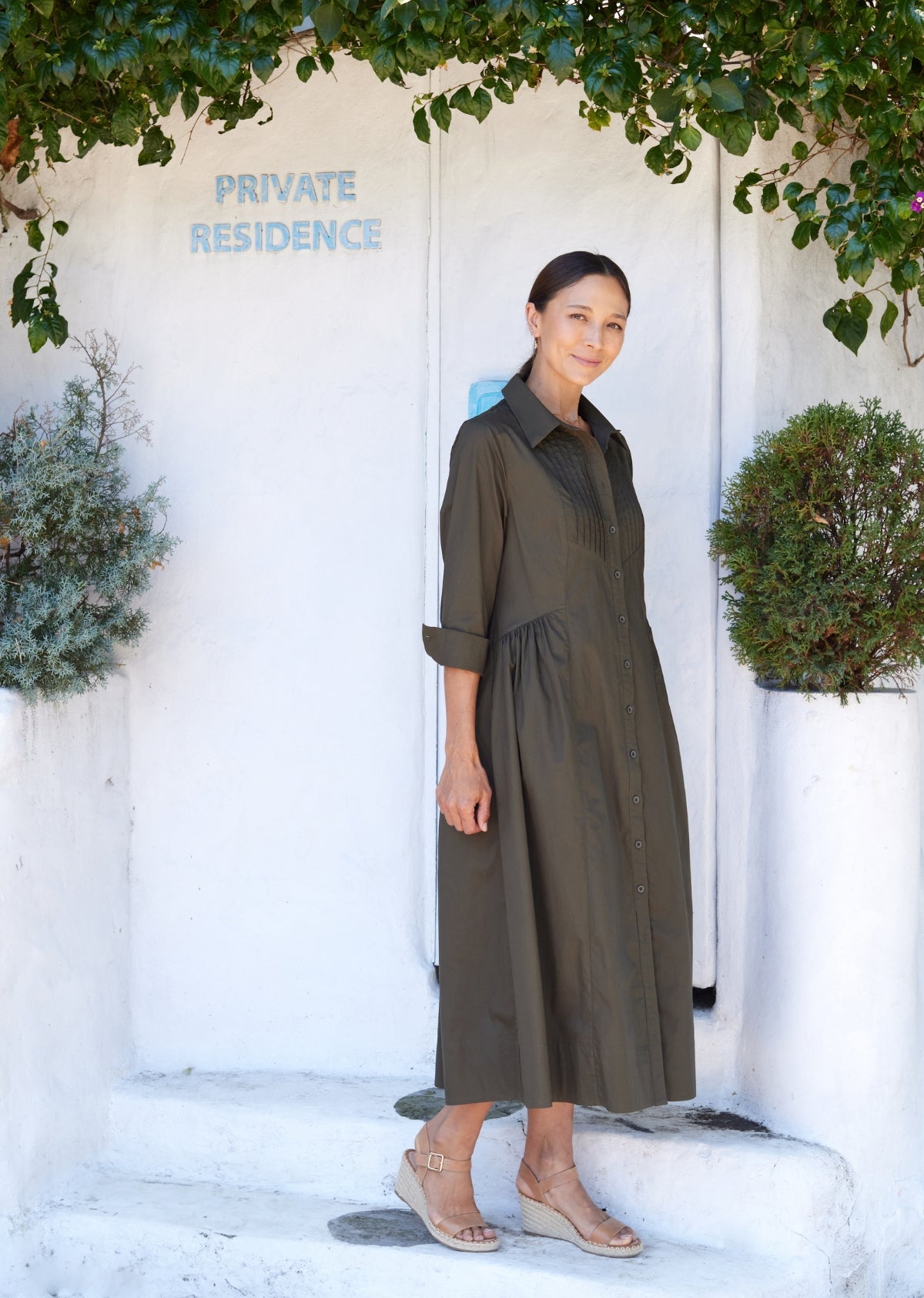 SUSIE SHIRTDRESS - KHAKI