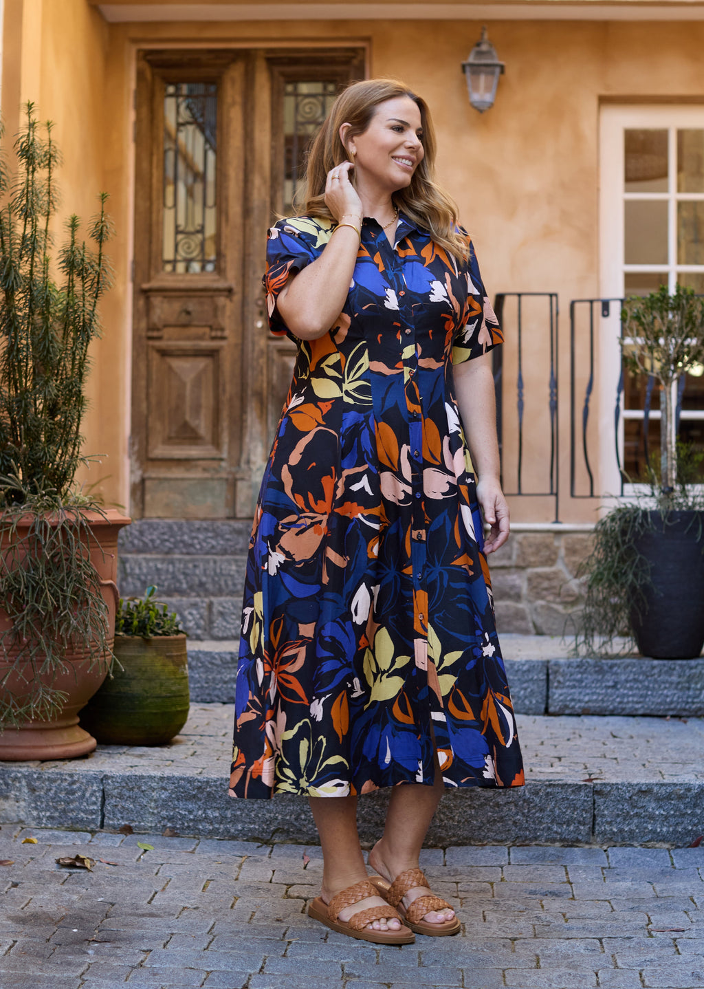 CLEO MIDI DRESS - MAISIE PRINT - PETITE