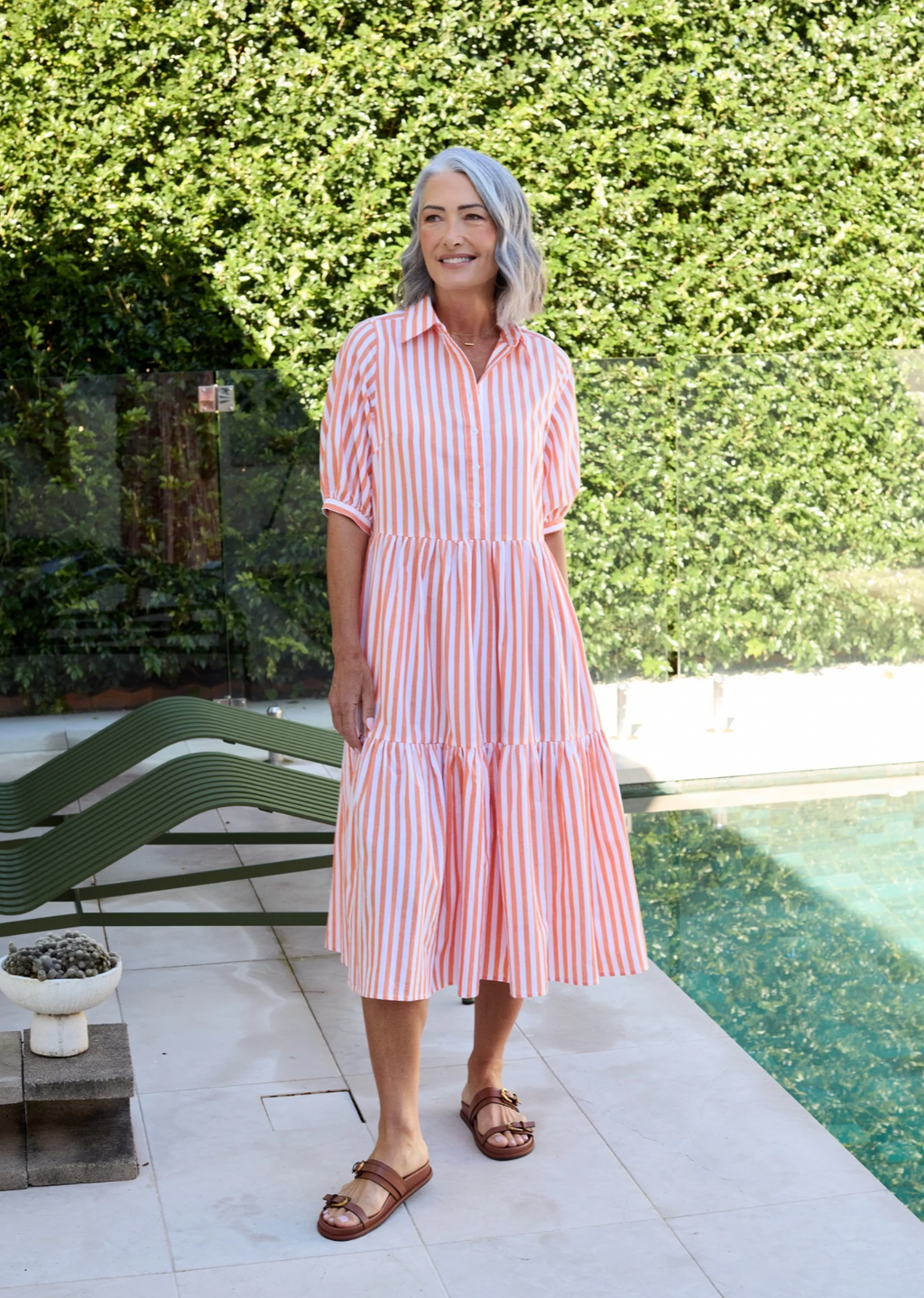 MARNIE SHIRTDRESS - TANGERINE - PETITE