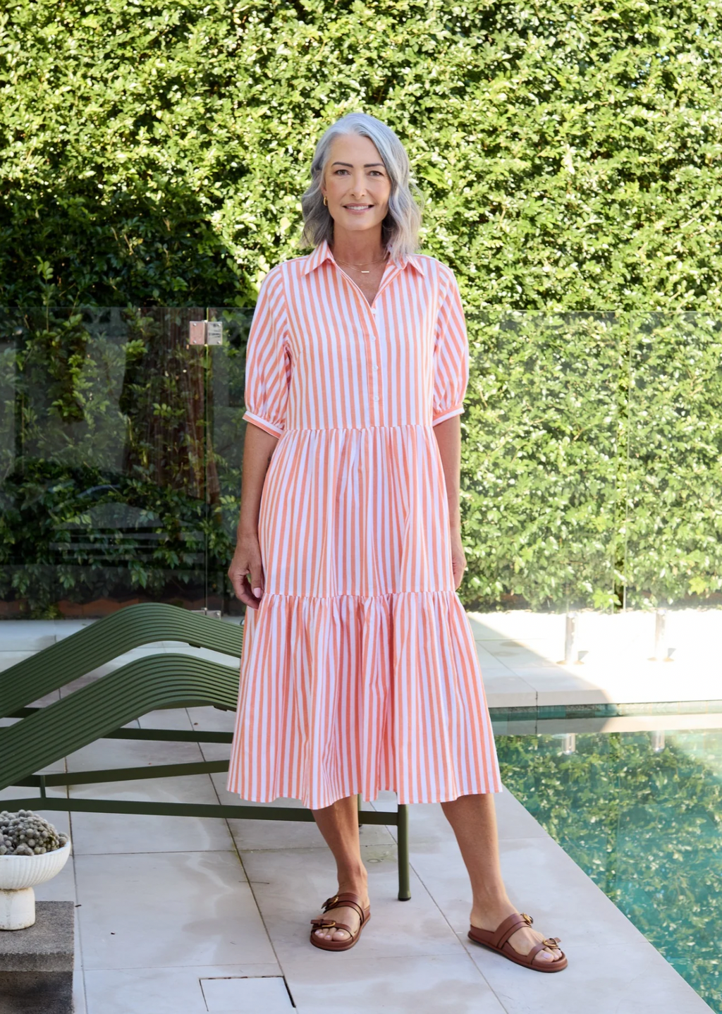 MARNIE SHIRTDRESS - TANGERINE - PETITE