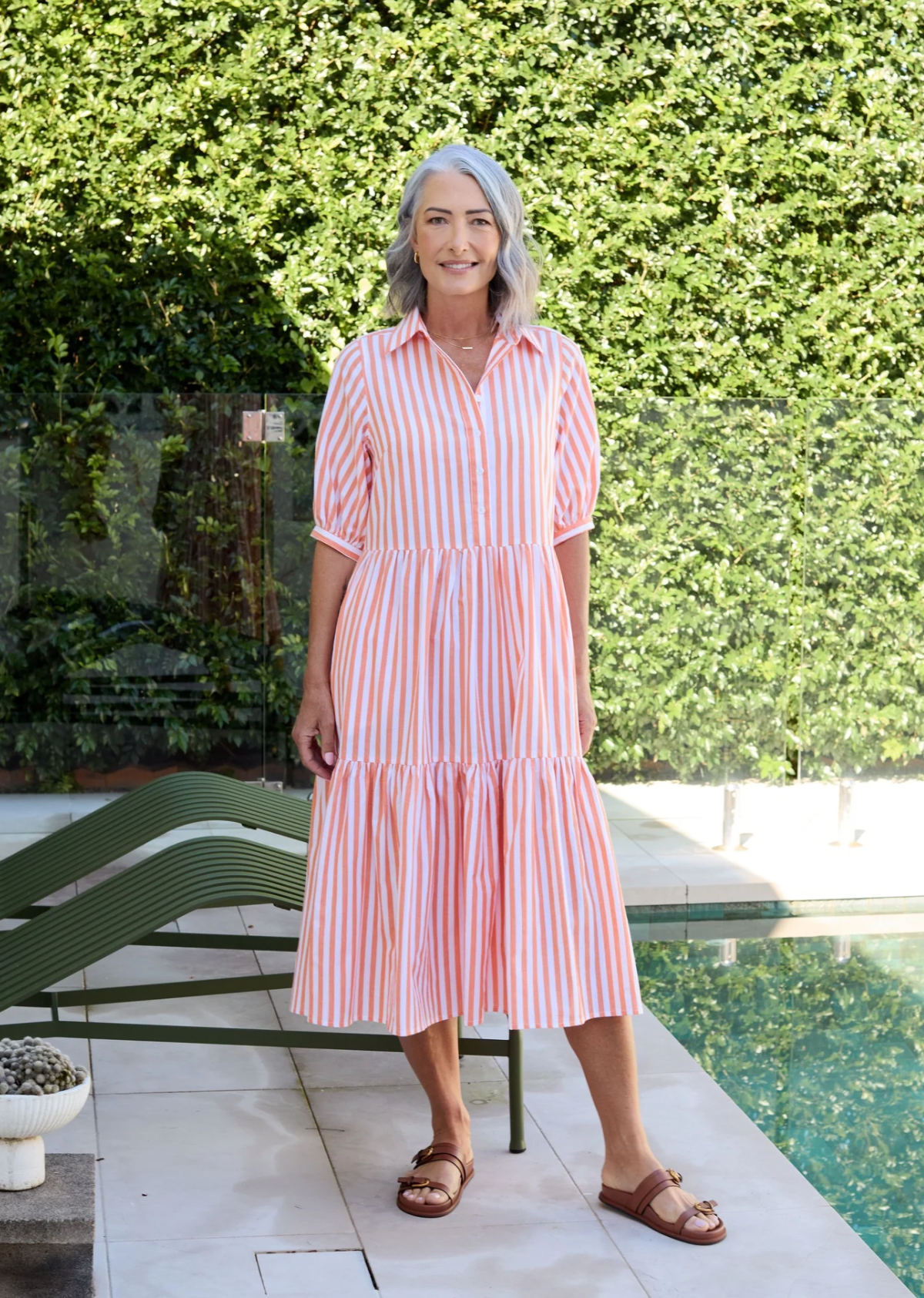 MARNIE SHIRTDRESS - TANGERINE - PETITE